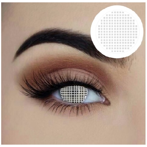 White Mesh Contacts - 12 Month Use Contact Lenses