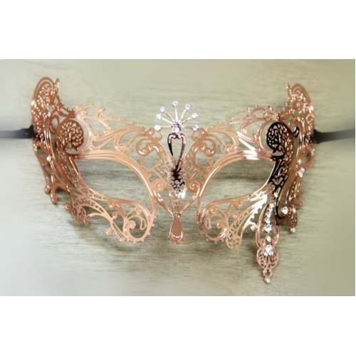 Exotic Rose Gold Masquerade Eye Mask