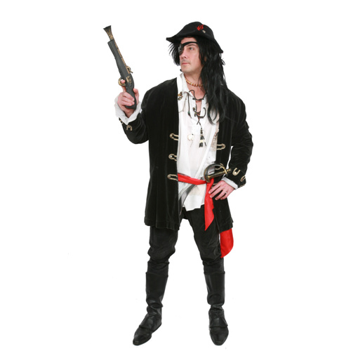 Black Coat Pirates Hire Costume*