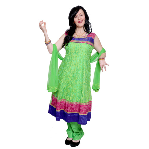 Indian Salwar Kameez - Lime Green Hire Costume*