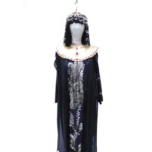 Cleopatra - Black & Gold Sequin Hire Costume*
