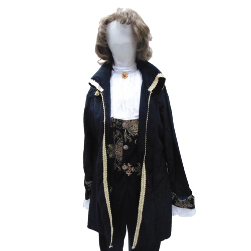Renaissance Gentleman - Black & Gold Hire Costume*
