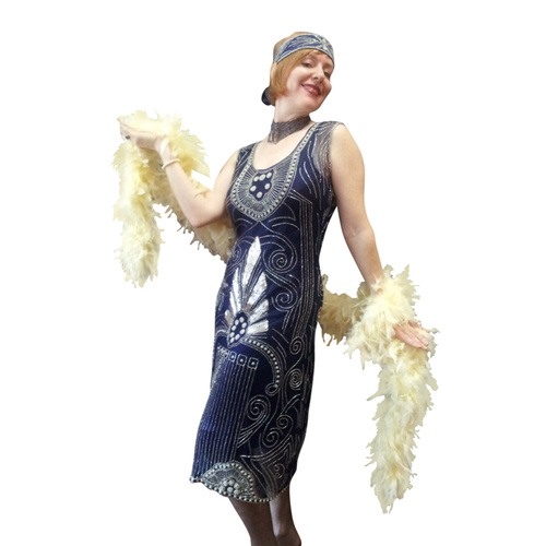 Deluxe Flapper - Garbo Midnight Blue HIre Costume*