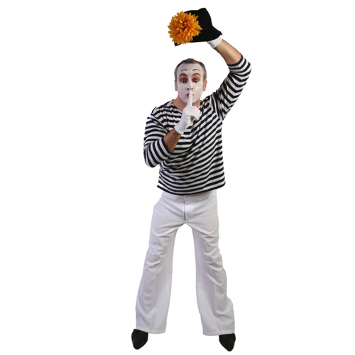 Mime Artist Mens Hire Costume*