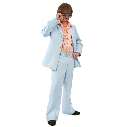Power Blue Prom Suit - Hire Costume