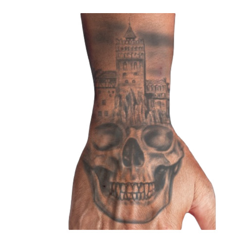 Skull Tinsley Hand Tattoos
