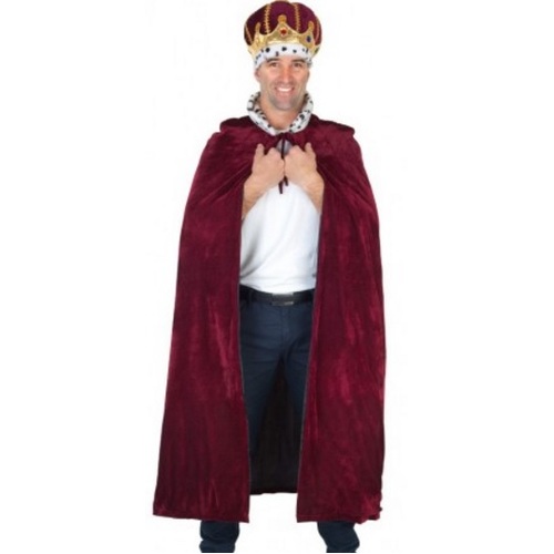 Royal Cape - Burgundy with Snow Leopard Collar