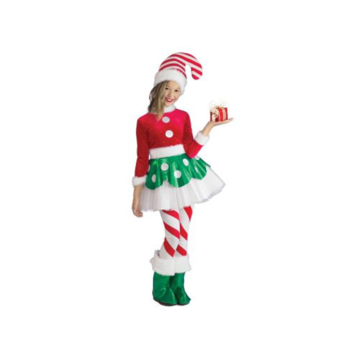 Candy Cane Elf Girl's Costume [Size: 6-8 Years]