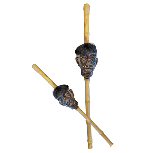 Shrunken Head Voodoo Staff - 70cm
