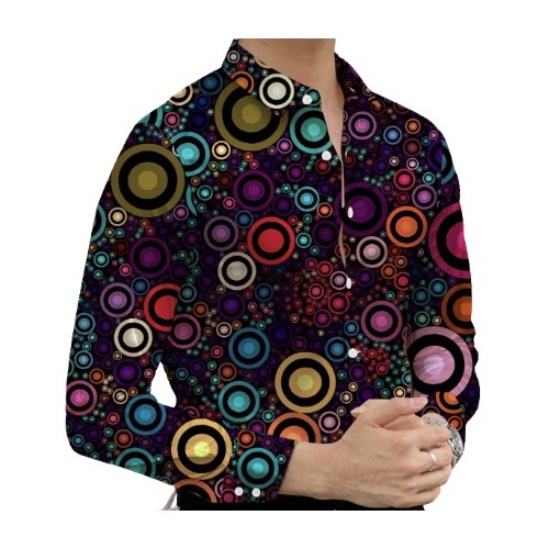 Retro Circles 60s-70s Adult Shirt [Size: Large]