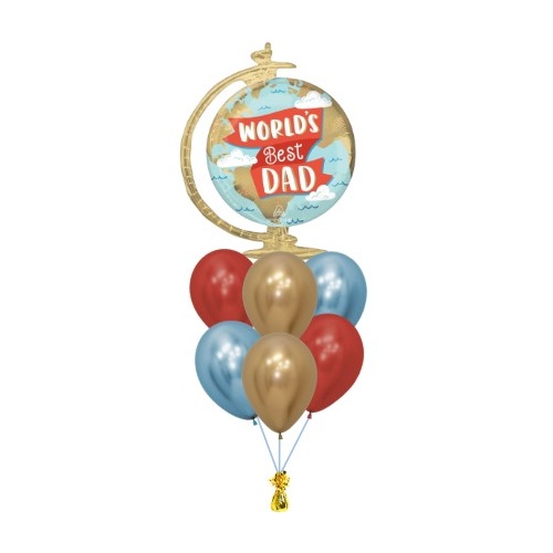 INFLATED World's Best Dad Luxury Father's Day Bouquet